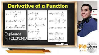 Derivative of a Function | Basic Differentiation Formulas || Differential Calculus in Filipino