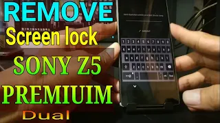 Sony Xperia z5 remove pattern lock