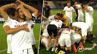 Sevilla players and manager in tears! Amazing scenes as they win the Europa League for sixth time!