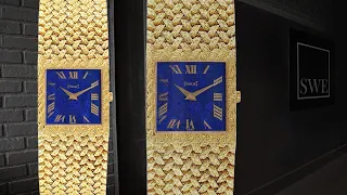 Piaget 18k Yellow Gold Blue Lapis Lazuli Dial Vintage Mens Watch 9352 | SwissWatchExpo