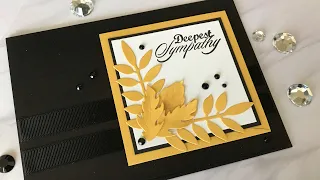 Sympathy cards many easy elegant ideas  again with Scrappy Tails crafts assorted leaves dies