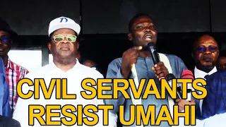 Watch The Drama: Civil Servants Tell Umahi To His Face - 'Don't Ever Bully Us, This Is Not Ebonyi’