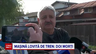 Momentul în care doi bărbați au fost spulberați de un tren, în Pitești