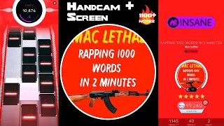 [Beatstar Mod] Rapping 1000 Words in 2 Minutes (INSANE) | Handcam + Screen | Mac Lethal |Custom Song