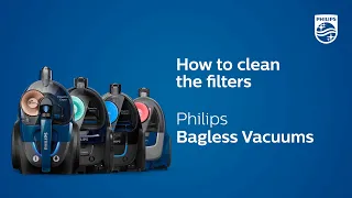 Filter Cleaning - Philips Bagless vacuum cleaners