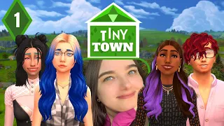 Starting The Sims 4 TINY TOWN Challenge 🏠 🖤 Black #1