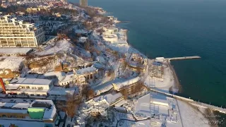 Полет над зимней Одессой (Winter 2017. Phantom4 ride over Odessa city)