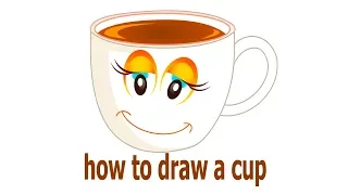 Как нарисовать чашку для кофе, рисуем чашку, #children, #YouTubeKids, #howto