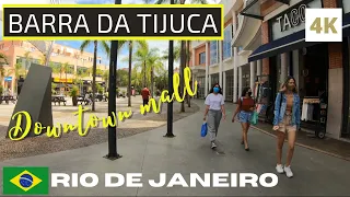 🇧🇷 | Walking Outdoor DOWNTOWN SHOPPING 🛍️ MALL Barra da Tijuca  | Rio de Janeiro, Brazil | ⁴ᴷ⁶⁰