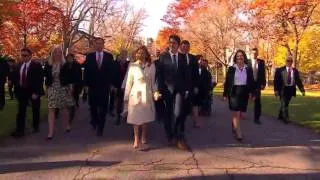 Justin Trudeau arrives at Rideau Hall