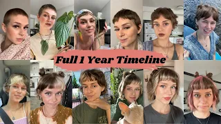 1 year of growing out my shaved head | photos, styling tips, + my thoughts!