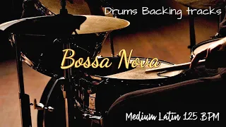 New Drums Backing Track BOSSA NOVA 125 BPM Drum Only Bossanova Medium Latin for Bass Piano Guitar