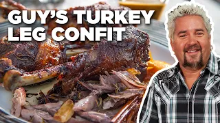 Guy Fieri's Turkey Leg Confit with Shallots and Thyme | Guy's Big Bite | Food Network
