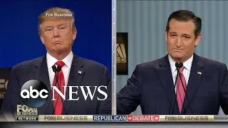 Donald Trump, Ted Cruz Spar Over "New York values" in 2016 Republican Debate