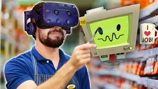 DON'T POINT YOUR BANANA AT ME | Job Simulator (HTC Vive Virtual Reality)