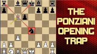 CHESS TRAP EVERYONE SHOULD KNOW | Ponziani Opening Trap | SKYEchess