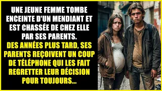 Une jeune femme tombe enceinte d'un mendiant et est chassée de chez elle par ses parents...