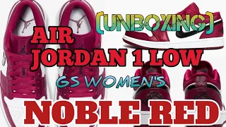 Air Jordan 1 Low Gs Noble Red Unboxing #jordan1low #jordans #sneakers #noblered