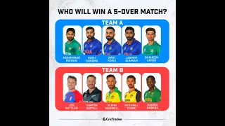 Who Will Win A 5- Over Match ? #shorts #shortsvideo #indian #cricket #pakistan #babarazam #kohli