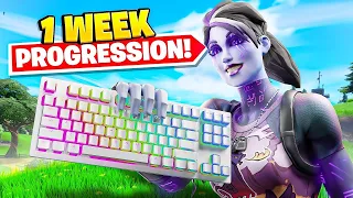 My 1 WEEK Fortnite Keyboard and Mouse Progression (Controller to KBM) + Tips & Tricks