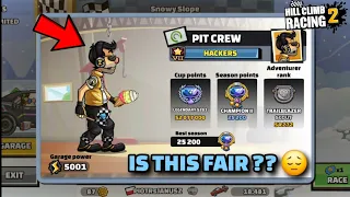 HACKERS ARE PITCREW IN HCR2 ?? 🤔 HACKER FOUND IN COMMUNITY SHOWCASE - Hill Climb Racing 2