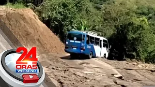 Bus, nahulog mula sa gumuhong kalsada kasunod ng biglaang pagbuka ng fault line | 24 Oras Weekend