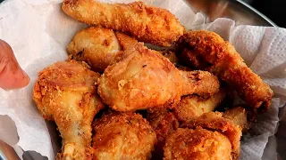 CRISPY CORMEAL BREADED JAMAICAN FRIED CHICKEN  | SHALLOW FRIED