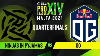 CS:GO - OG vs. Ninjas in Pyjamas [Mirage] Map 2 - ESL Pro League Season 14 - Quarterfinals