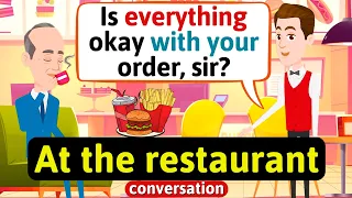 At the restaurant conversation (Improve your English speaking skills) English Conversation Practice