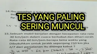 TES MATEMATIKA YANG SERING MUNCUL DI PSIKOTES