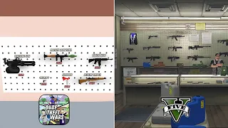 Dude Theft Wars vs GTA 5 Guns & Weapons !!! 🔪🔪🔪