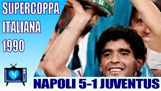 Napoli - Juventus 5-1 | Supercoppa italiana 1990 | Full match. | Maradona played.