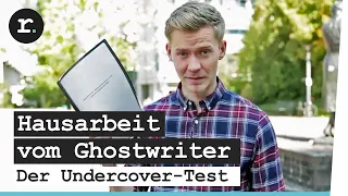 Hausarbeit vom Ghostwriter - der Undercover-Test