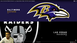 las Vegas Raiders vs Baltimore Ravens |Week 1 2021| Reaction