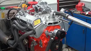 SBC 524HP 383 STROKER ENGINE DYNO RUN FOR CHAD LANTZ BY WHITE PERFORMANCE AND MACHINE