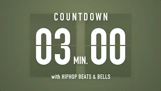 3 Minutes Countdown Timer Flip clock🎵 / +HIP HOP BEATS