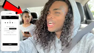 PICKING MY GIRLFRIEND UP IN A UBER UNDER DISGUISE *she got so mad*