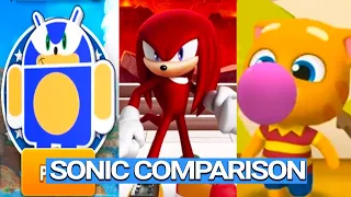 Andronic vs Knuckles vs Ginger - Sonic Dash, Sonic Forces vs Talking Tom Gold Run