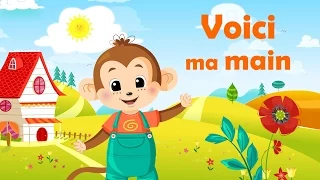 Voici ma main - French Nursery Rhyme for kids and babies (with lyrics)