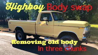 1976 Ford F250 highboy is just too rusty, so I’m replacing the body.