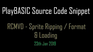 RCMVD -  Shamus  - Sprite Ripping - Sprite Pack  Format and Loading  (2019-01-23)