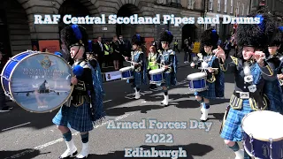 RAF Central Scotland Pipes and Drums - Armed Forces Day 2022 (Edinburgh)