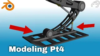 Blender Modeling Scifi Landing Gear - Modeling Tutorial Part 4