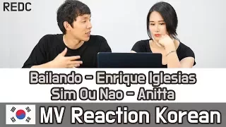 [REDC] 활기찬 라틴팝 2곡 리액션 (Enrique Iglesias - Bailando / Anitta - Sim Ou Não) Korean MV REACTION