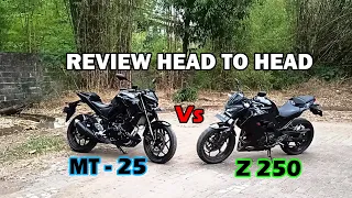 REVIEW DAN KOMPARASI YAMAHA MT25 VS KAWASAKI Z250 | PILIH MANA ?