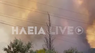 ilialive.gr - Μεγάλη πυρκαγιά στα Άνω Ζήρια Αχαΐας