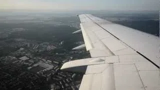 Approach, landing and taxi in at Frankfurt Airport runway 25R on board a Lufthansa Boeing 737-300