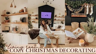 CHRISTMAS DECORATE WITH ME PART ONE | LIVING ROOM CHRISTMAS DECORATING IDEAS 2023