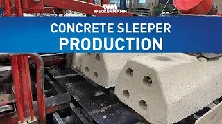 Production of concrete track sleepers