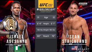 ISRAEL ADESANYA VS SEAN STRICKLAND FULL FIGHT UFC 293